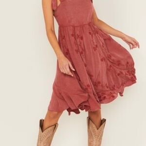 Chic Dusty Rose Midi Dress